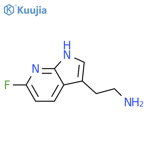 2-{6-fluoro-1H-pyrrolo[2,3-b]pyridin-3-yl}ethan-1-amine structure