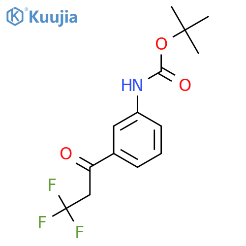 tert-butyl N-3-(3,3,3-trifluoropropanoyl)phenylcarbamate structure