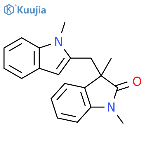 2H-Indol-2-one,1,3-dihydro-1,3-dimethyl-3-[(1-methyl-1H-indol-2-yl)methyl]- structure