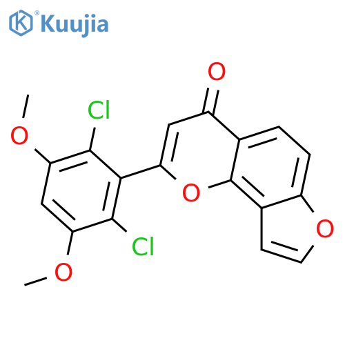 2-(3,5-Dihydroxyphenyl)-4H-furo[2,3-h]-1-benzopyran-4-one; 2',6'-Dichloro, di-Me ether structure