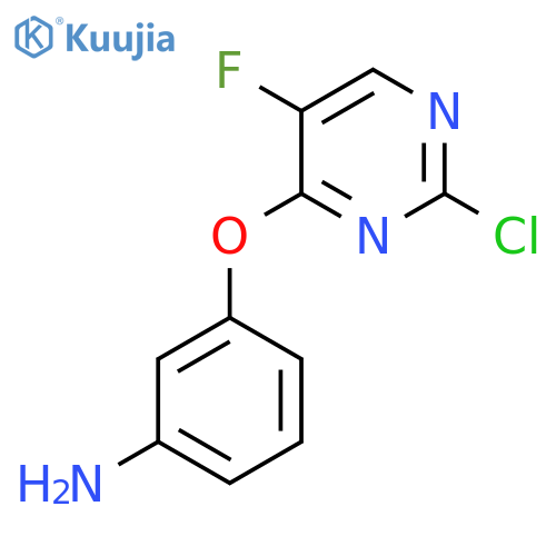 3-((2-Chloro-5-fluoropyrimidin-4-yl)oxy)aniline structure