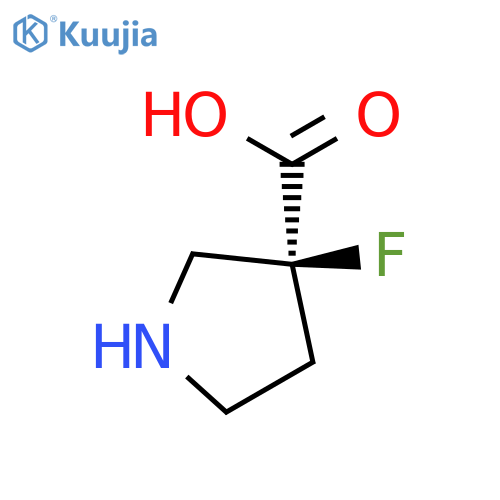 (3S)-3-fluoropyrrolidine-3-carboxylic acid structure