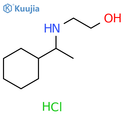 2-(1-cyclohexylethyl)aminoethan-1-ol hydrochloride structure