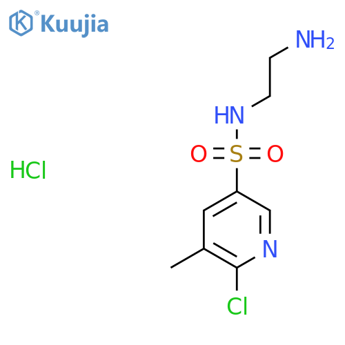 N-(2-Aminoethyl)-6-chloro-5-methylpyridine-3-sulfonamide hydrochloride structure