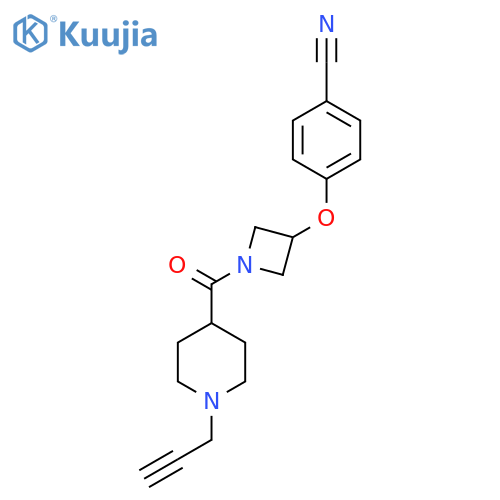 4-[1-(1-Prop-2-ynylpiperidine-4-carbonyl)azetidin-3-yl]oxybenzonitrile structure