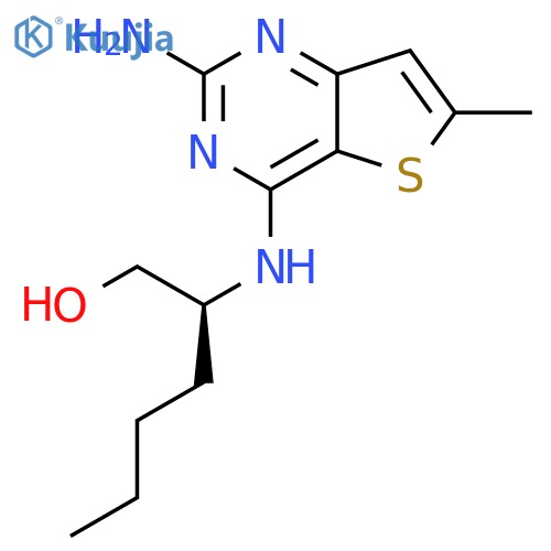 (S)-2-((2-AMINO-6-METHYLTHIENO[3,2-D]PYRIMIDIN-4-YL)AMINO)HEXAN-1-OL structure