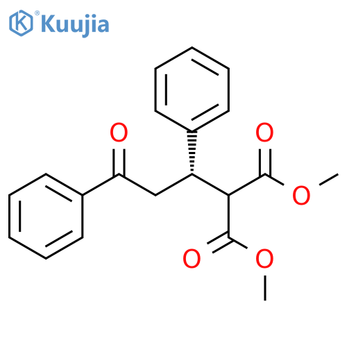 Propanedioic acid, [(1S)-3-oxo-1,3-diphenylpropyl]-, dimethyl ester structure