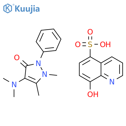 8-hydroxyquinoline-5-sulphonic acid, compound with 4-(dimethylamino)-1,2-dihydro-1,5-dimethyl-2-phenyl-3H-pyrazol-3-one (1:1) structure