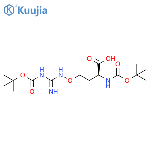 (S)-4-[(3-Boc-guanidino)oxy]-2-(Boc-amino)butanoic Acid structure