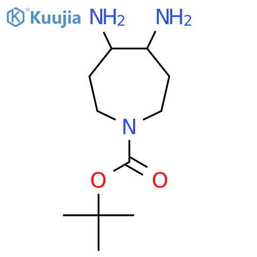 1H-Azepine-1-carboxylic acid, 4,5-diaminohexahydro-, 1,1-dimethylethyl ester, (4S,5S)- structure