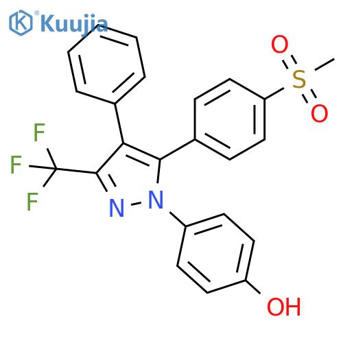 Phenol,4-[5-[4-(methylsulfonyl)phenyl]-4-phenyl-3-(trifluoromethyl)-1H-pyrazol-1-yl]- structure