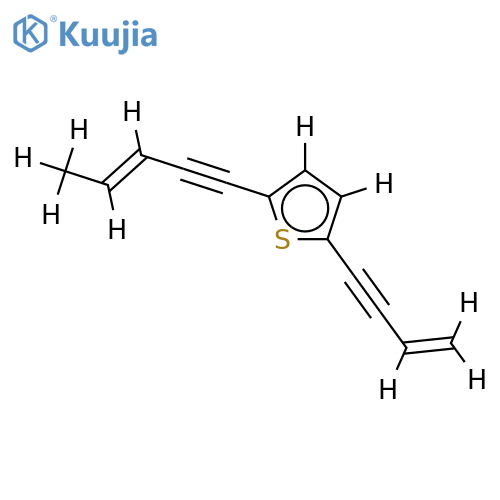 2-(Buten-(3')-in-(1')-yl)-5-(penten-(3'')-in-(1'')-yl)-trans-thiophen structure
