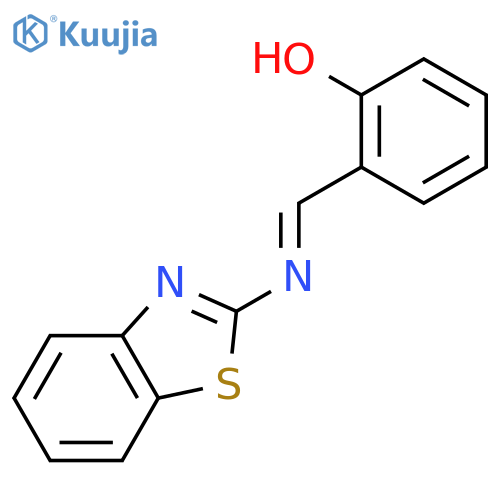 Phenol, 2-[(2-benzothiazolylimino)methyl]- structure