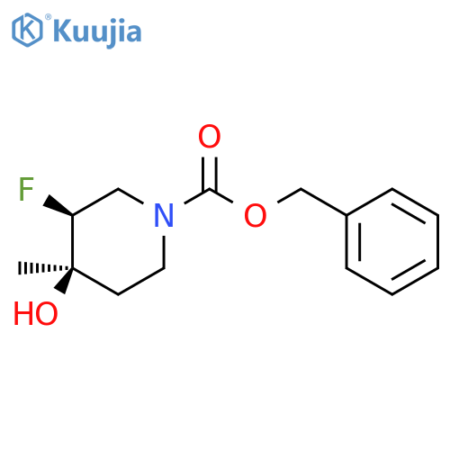 benzyl (3S,4R)-3-fluoro-4-hydroxy-4-methylpiperidine-1-carboxylate structure