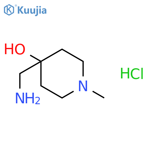 4-(Aminomethyl)-1-methylpiperidin-4-ol hydrochloride structure