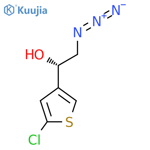 (1S)-2-azido-1-(5-chlorothiophen-3-yl)ethan-1-ol structure