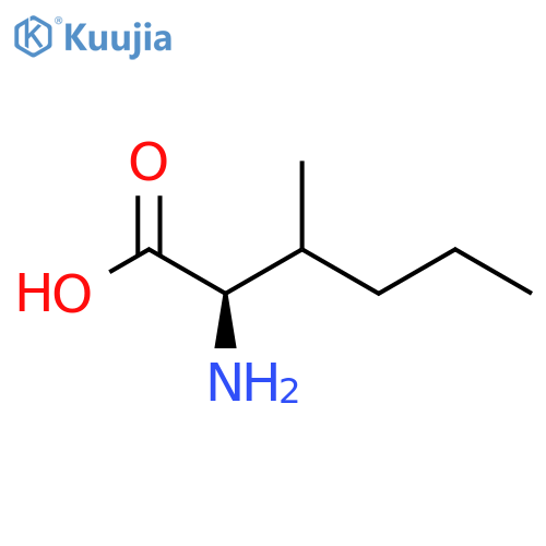 (2R)-2-Amino-3-methylhexanoic acid structure