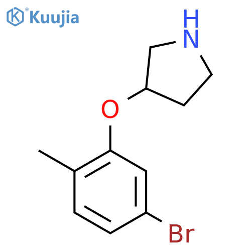 3-(5-Bromo-2-methylphenoxy)pyrrolidine structure