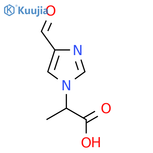 2-(4-Formyl-1H-imidazol-1-yl)propanoic acid structure
