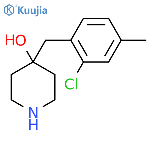 4-(2-chloro-4-methylphenyl)methylpiperidin-4-ol structure