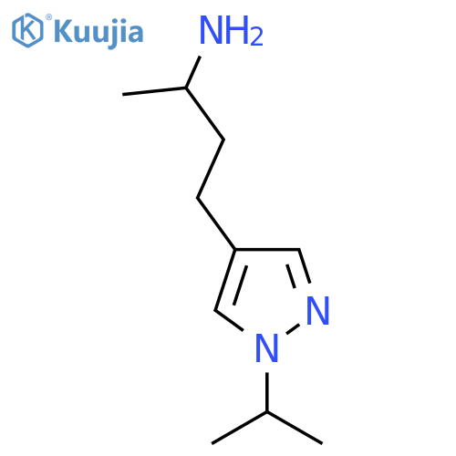 4-1-(propan-2-yl)-1H-pyrazol-4-ylbutan-2-amine structure