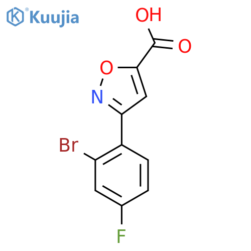 3-(2-bromo-4-fluorophenyl)-1,2-oxazole-5-carboxylic acid structure
