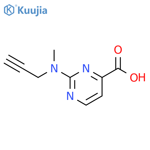 2-methyl(prop-2-yn-1-yl)aminopyrimidine-4-carboxylic acid structure