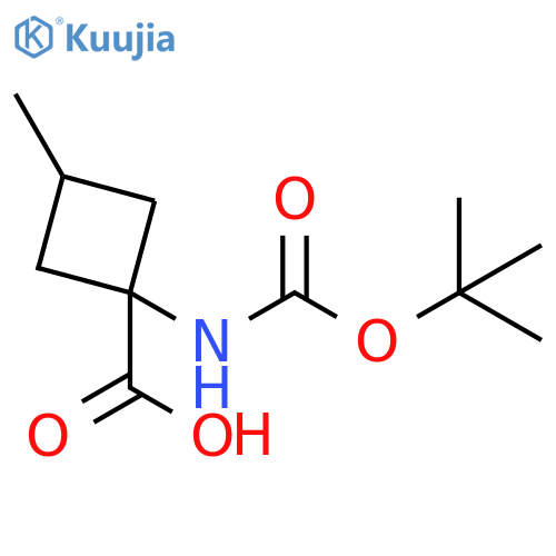 1-{(tert-butoxy)carbonylamino}-3-methylcyclobutane-1-carboxylic acid, Mixture of diastereomers structure