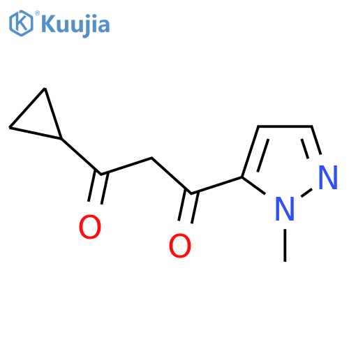 1-cyclopropyl-3-(1-methyl-1H-pyrazol-5-yl)propane-1,3-dione structure
