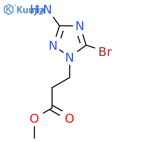 methyl 3-(3-amino-5-bromo-1H-1,2,4-triazol-1-yl)propanoate structure