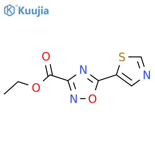 ethyl 5-(1,3-thiazol-5-yl)-1,2,4-oxadiazole-3-carboxylate structure