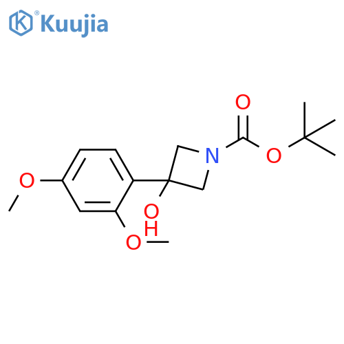 tert-butyl 3-(2,4-dimethoxyphenyl)-3-hydroxyazetidine-1-carboxylate structure