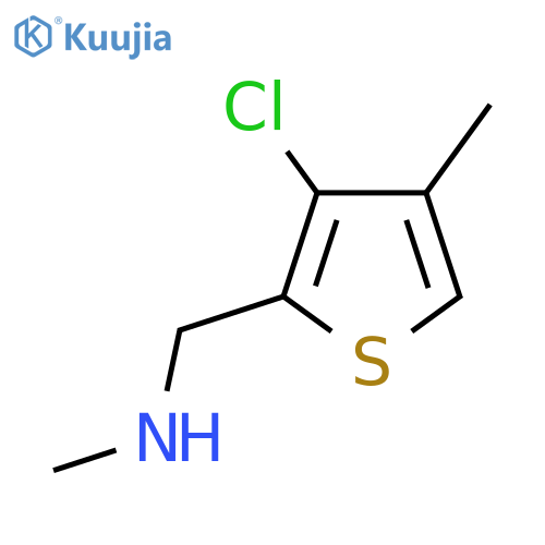 (3-chloro-4-methylthiophen-2-yl)methyl(methyl)amine structure