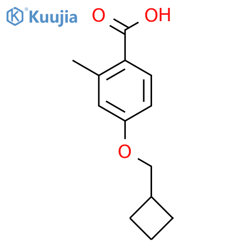 4-Cyclobutylmethoxy-2-methylbenzoic acid structure