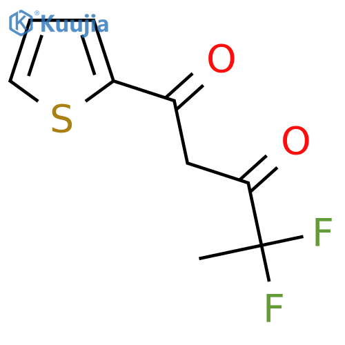 4,4-difluoro-1-(thiophen-2-yl)pentane-1,3-dione structure