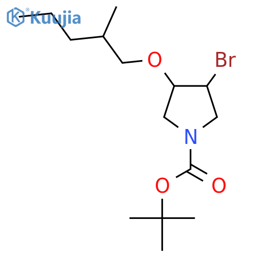 tert-butyl 3-bromo-4-(2-methylpentyl)oxypyrrolidine-1-carboxylate structure