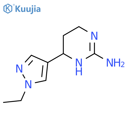 6-(1-Ethyl-1H-pyrazol-4-yl)-1,4,5,6-tetrahydropyrimidin-2-amine structure