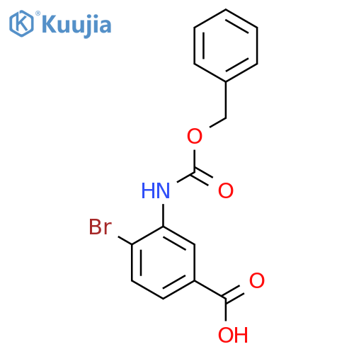 3-{[(Benzyloxy)carbonyl]amino}-4-bromobenzoic acid structure