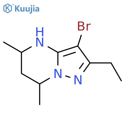 3-bromo-2-ethyl-5,7-dimethyl-4H,5H,6H,7H-pyrazolo1,5-apyrimidine structure