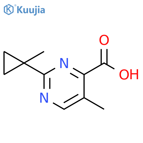 4-Pyrimidinecarboxylic acid, 5-methyl-2-(1-methylcyclopropyl)- structure
