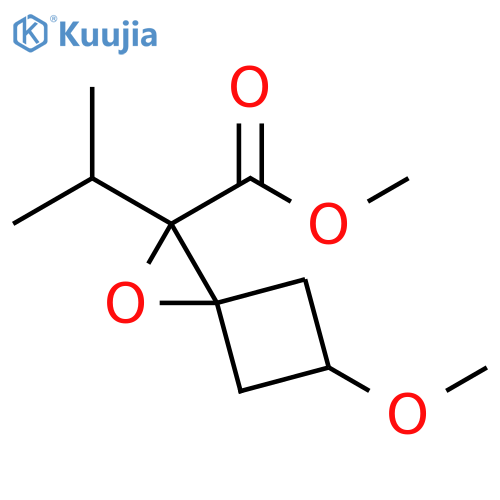 1-Oxaspiro[2.3]hexane-2-carboxylic acid, 5-methoxy-2-(1-methylethyl)-, methyl ester structure