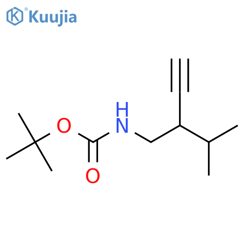 tert-butyl N-[2-(propan-2-yl)but-3-yn-1-yl]carbamate structure