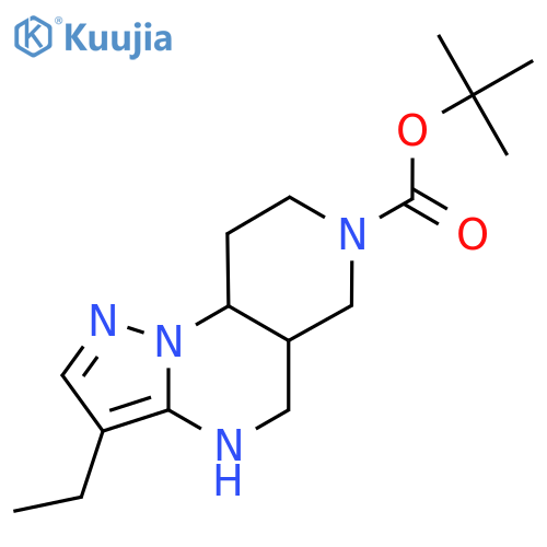 tert-butyl 5-ethyl-2,3,7,11-tetraazatricyclo7.4.0.0,2,6trideca-3,5-diene-11-carboxylate structure