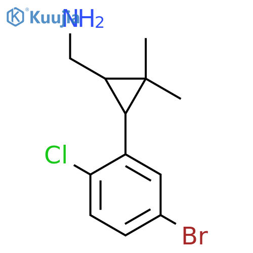 3-(5-bromo-2-chlorophenyl)-2,2-dimethylcyclopropylmethanamine structure