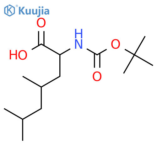 2-{(tert-butoxy)carbonylamino}-4,6-dimethylheptanoic acid structure
