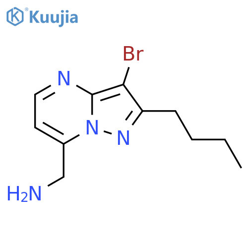 {3-bromo-2-butylpyrazolo1,5-apyrimidin-7-yl}methanamine structure