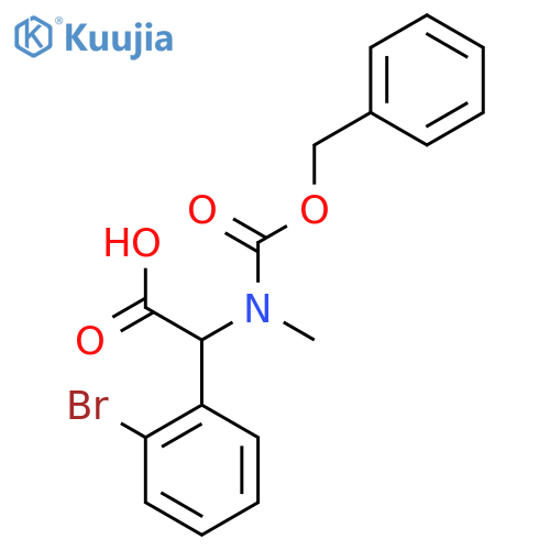 2-{(benzyloxy)carbonyl(methyl)amino}-2-(2-bromophenyl)acetic acid structure