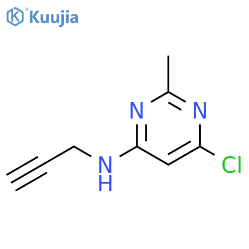 6-chloro-2-methyl-N-(prop-2-yn-1-yl)pyrimidin-4-amine structure