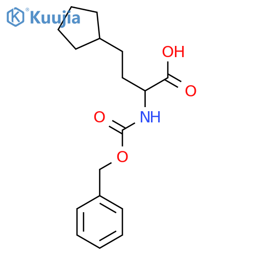 2-{(benzyloxy)carbonylamino}-4-cyclopentylbutanoic acid structure