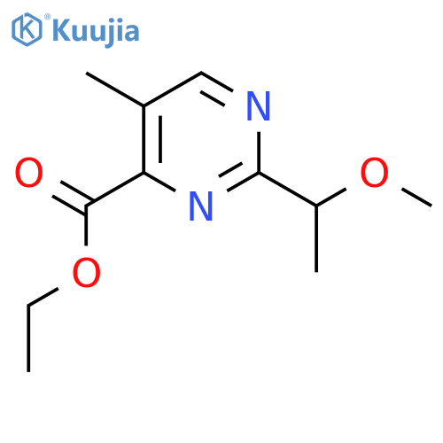 Ethyl 2-(1-methoxyethyl)-5-methylpyrimidine-4-carboxylate structure
